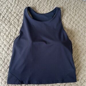 All in Motion Cropped High Neck Black Sports Bra